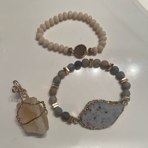 Natural Stone Jewelry Lot